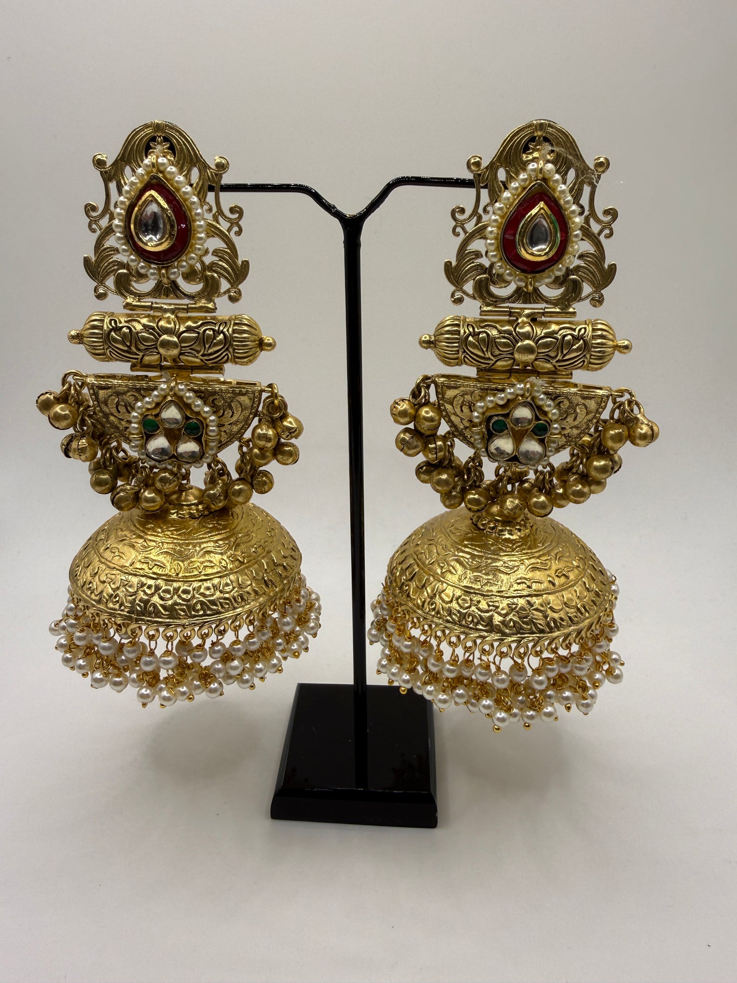 Temple-style Jhumka Crafted in Premium Brass