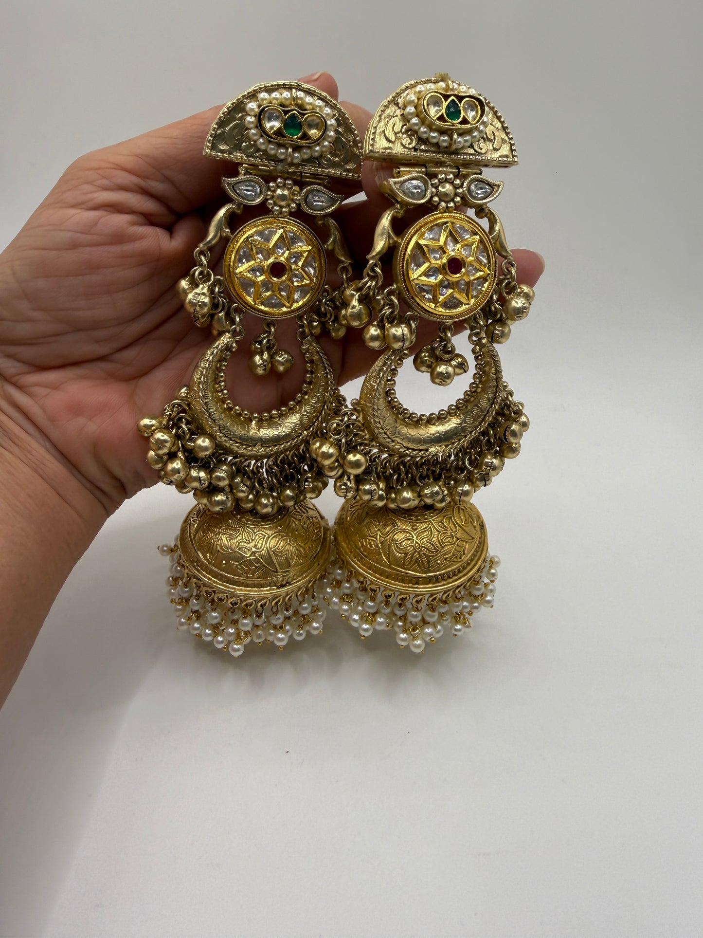 Antique-style Jhumka Crafted in Premium Brass