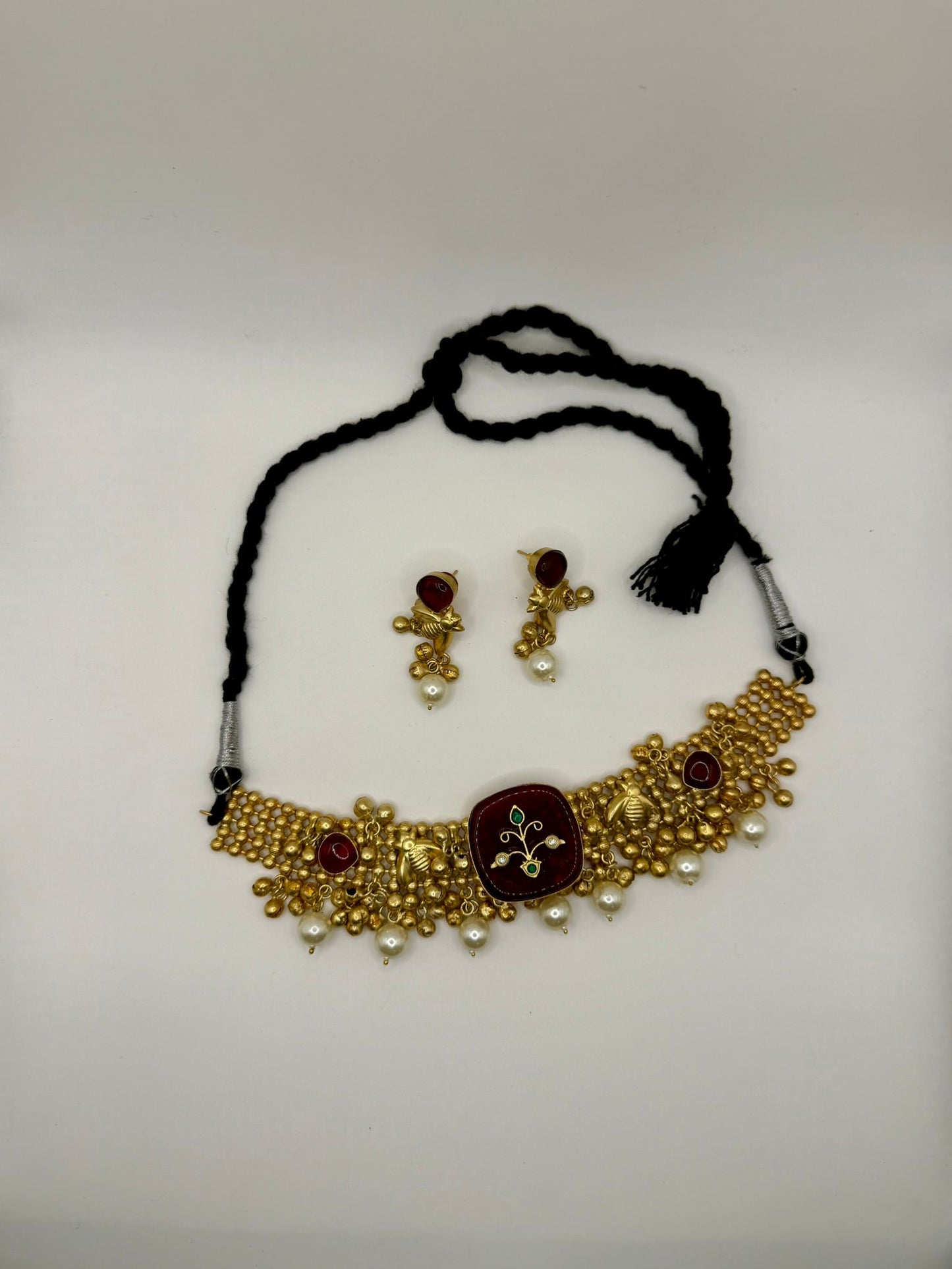 Antique Choker Set with Earrings