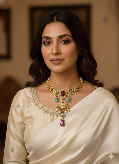 Statement Hasli with Kundan and Stones