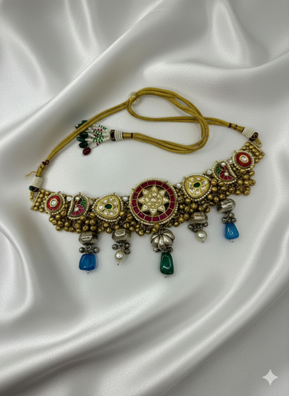 Fusion Necklace with Antique Gold Polish