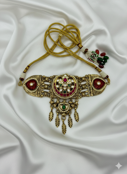 Choker with Paachi Kundan Stones
