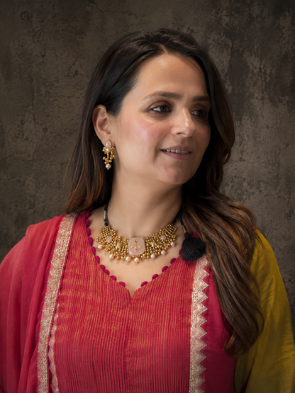Antique Choker Set with Earrings
