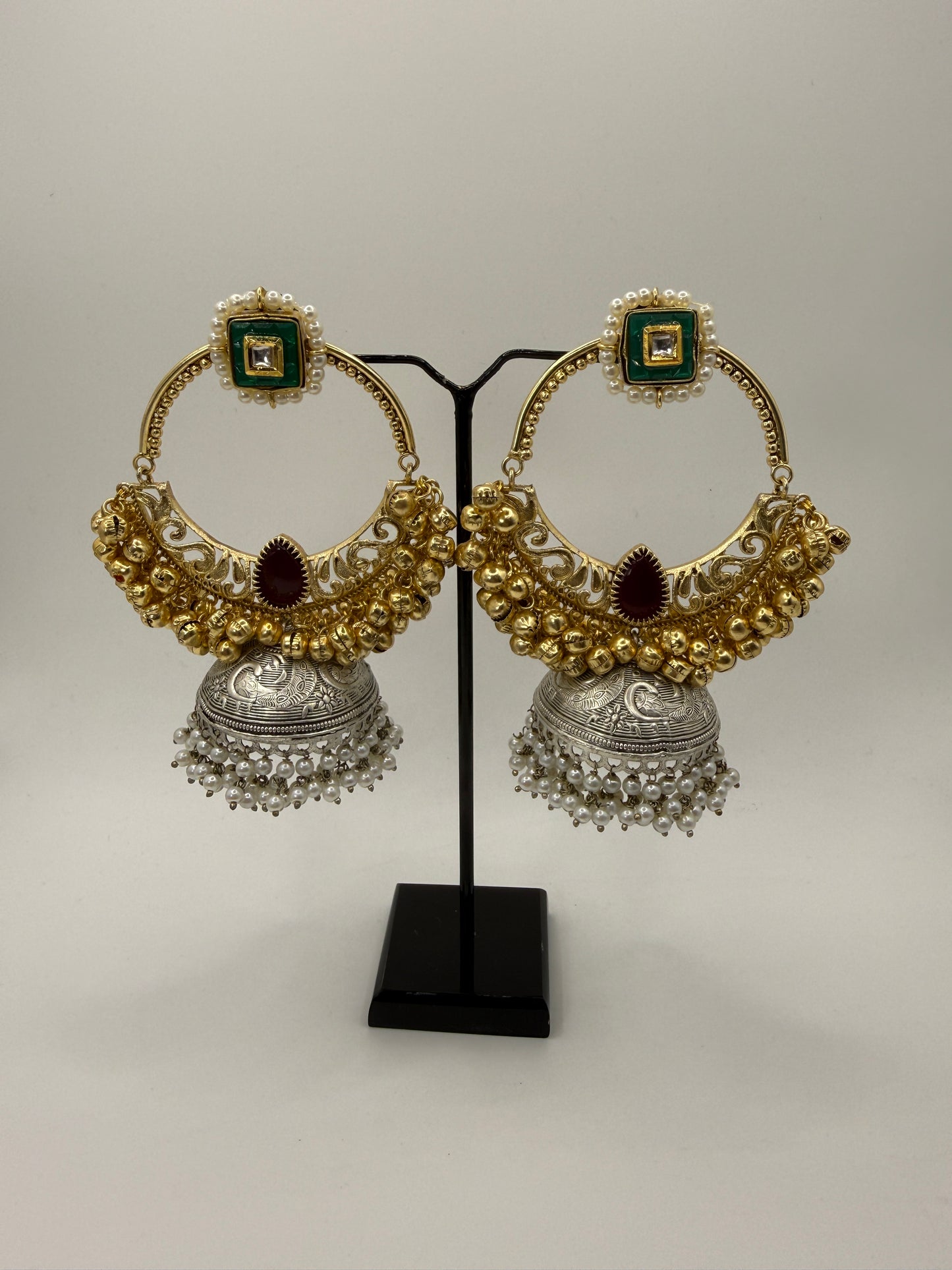 Dual Tone Chandbali Jhumka