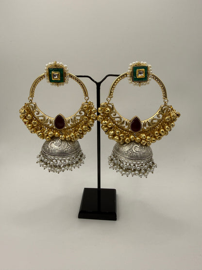 Dual Tone Chandbali Jhumka