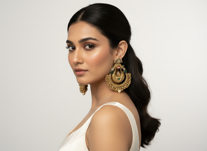 Indian Earrings Australia | Brass Handmade Statement Earrings