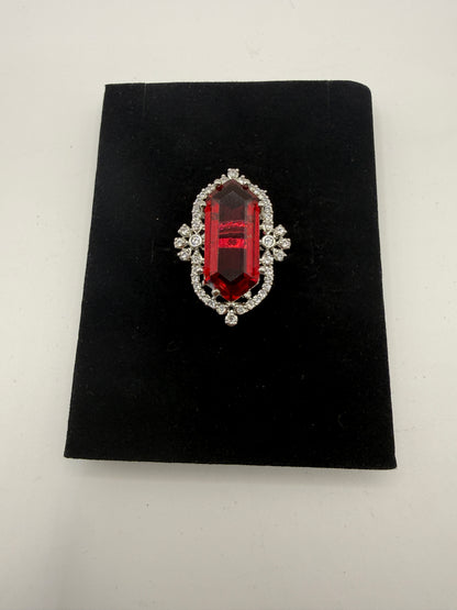 Red Emerald-Cut Statement Ring - Luxury Designer Finger Ring