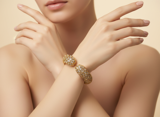 Moissanite Kundan Bangle