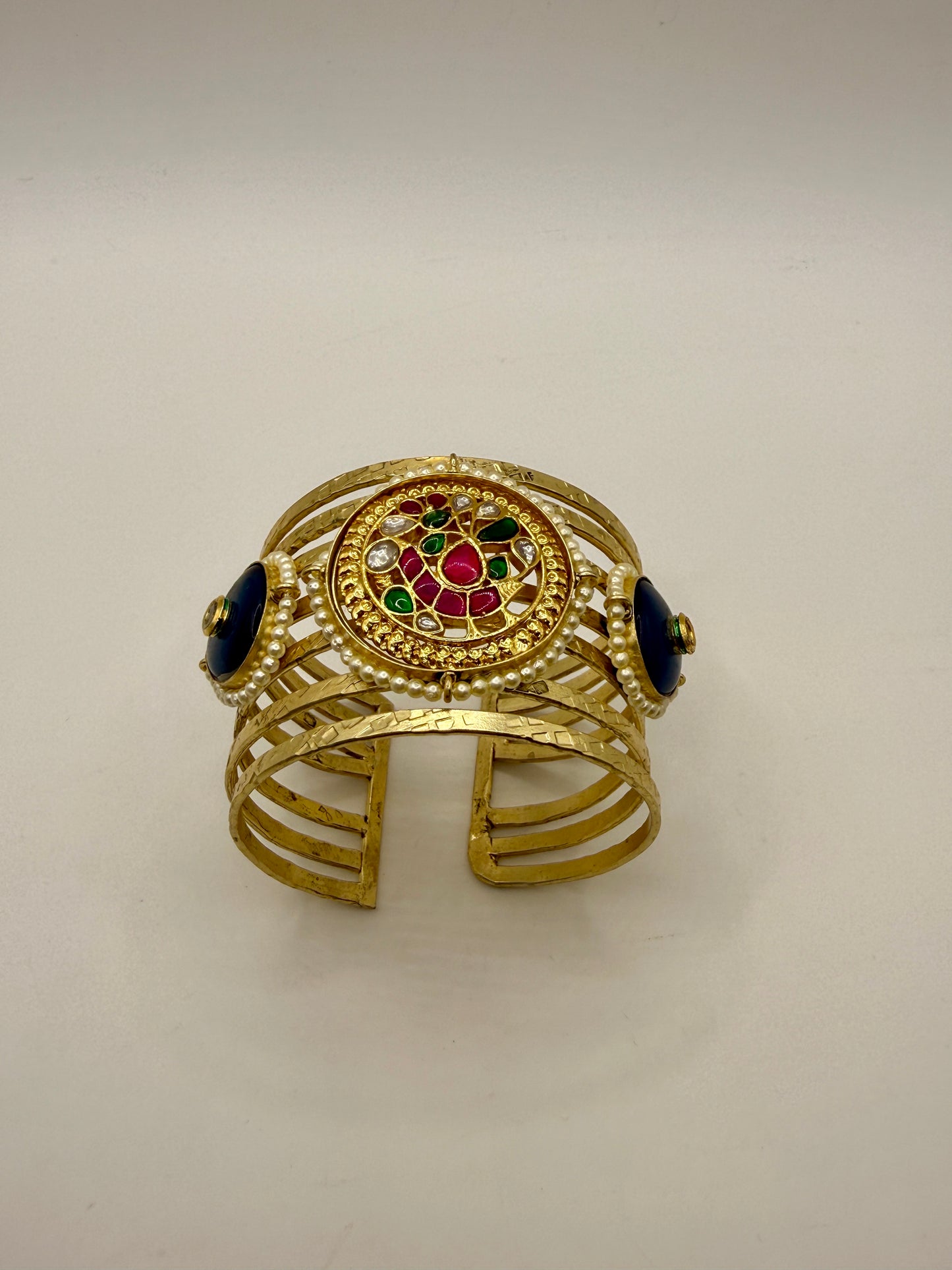 Antique Meenakari with Paachi Stone Bangles Set