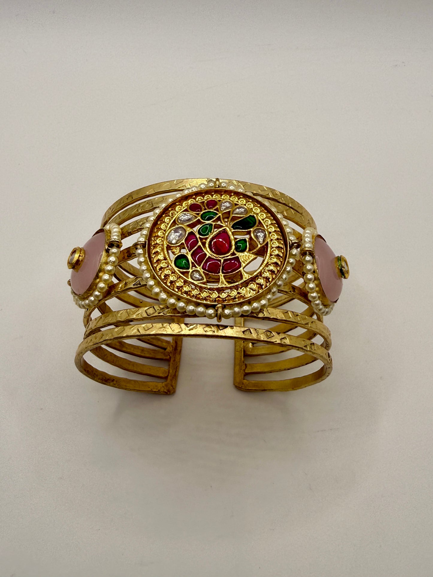Antique Meenakari with Paachi Stone Bangles Set