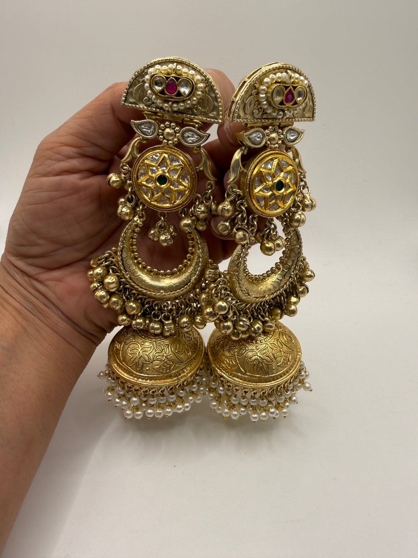 Antique-style Jhumka Crafted in Premium Brass